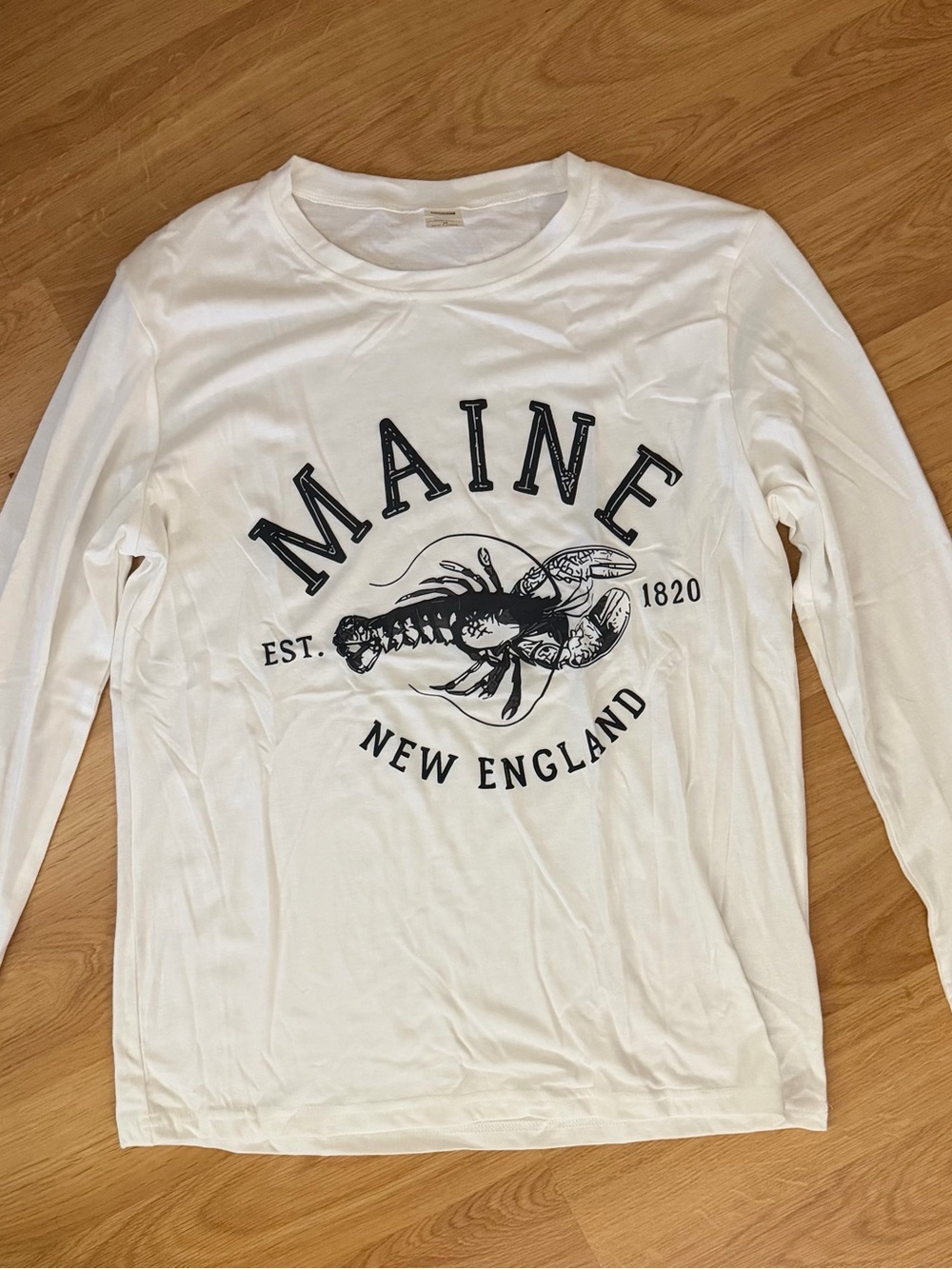 New Maine New England Long Sleeve Graphic Shirt - White Medium